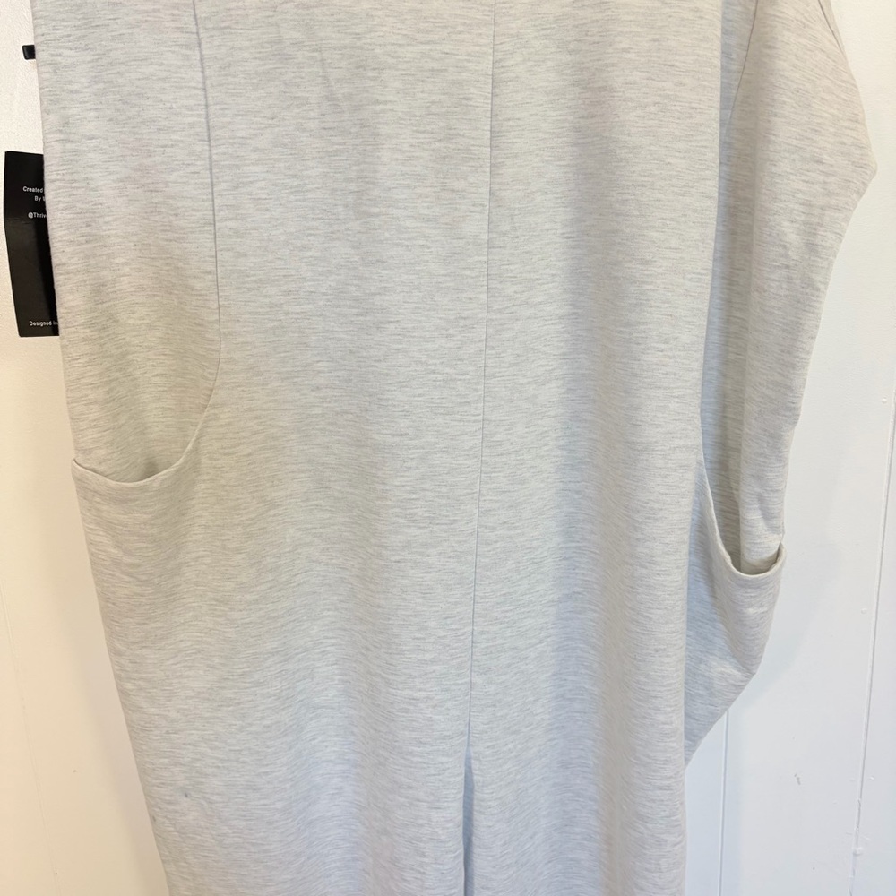 T/S By Thrive Clothing Soft Gray Jumpsuit Pockets New Size Large Loungewear New - Picture 5 of 10